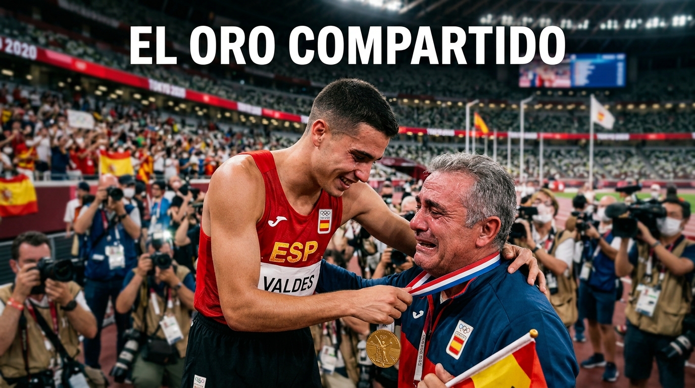 Detrás del oro olímpico: El emotivo homenaje de un atleta a su entrenador que se volvió viral.