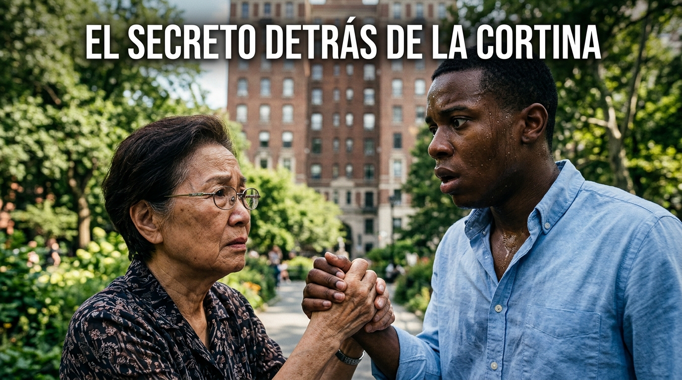 Su vecina anciana descubrió el secreto de su departamento y lo confrontó en pleno parque.