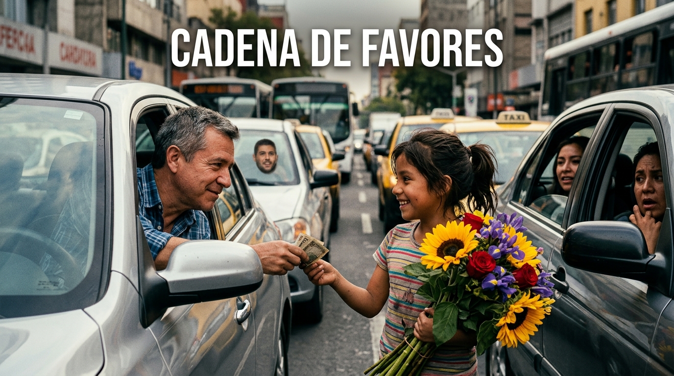 Le compró todas las flores a una niña con una sola condición que cambió el día de una avenida entera.