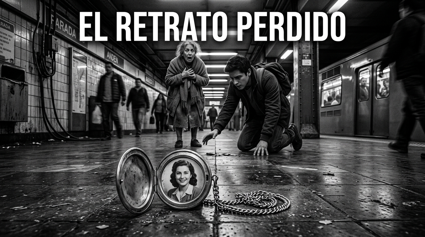 Lo acusó de seguirla en el metro, pero al tirar su relicario al suelo descubrió un impactante secreto familiar.