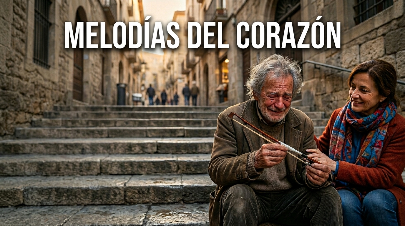 Su arco de violín se rompió y pensó que lo había perdido todo, hasta que una extraña cambió su melodía.