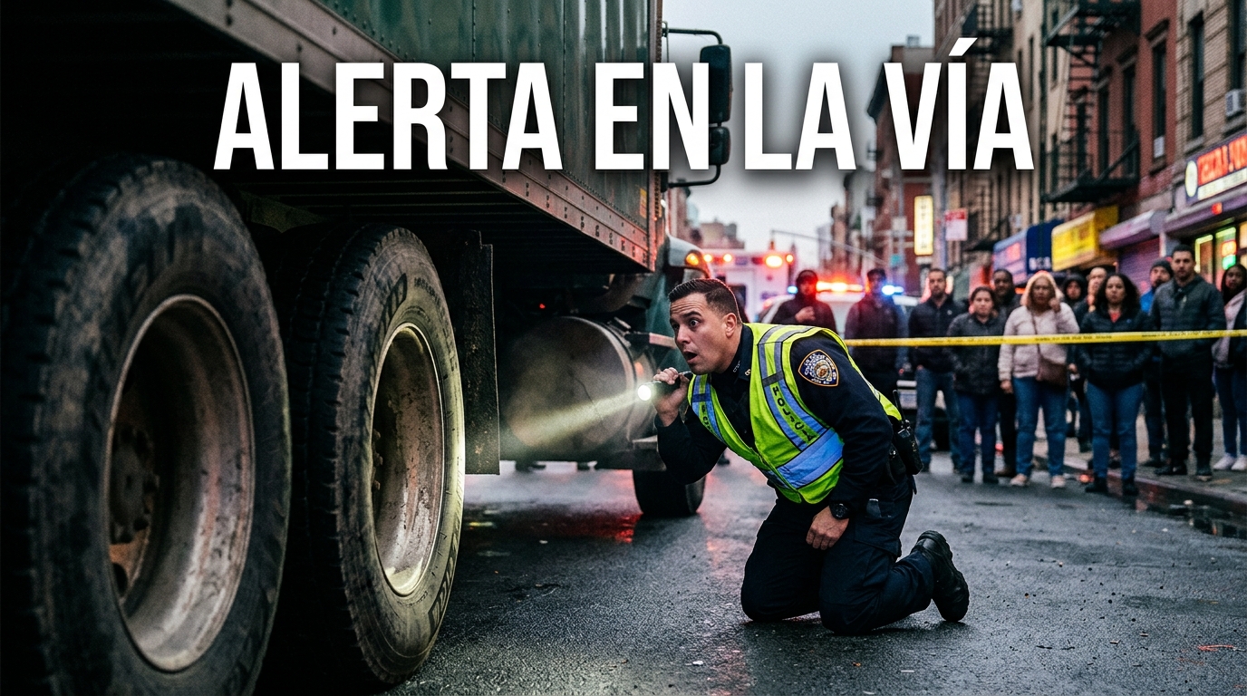 Un ciclista atrapado bajo el camión y el impactante descubrimiento del oficial que congeló a los testigos.