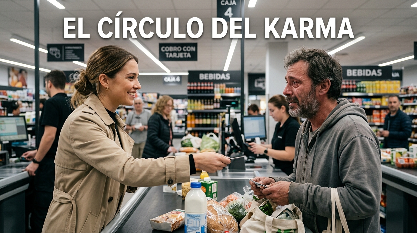 Le faltaban 30 dólares para pagar su comida, hasta que una extraña en la fila le reveló quién era realmente.