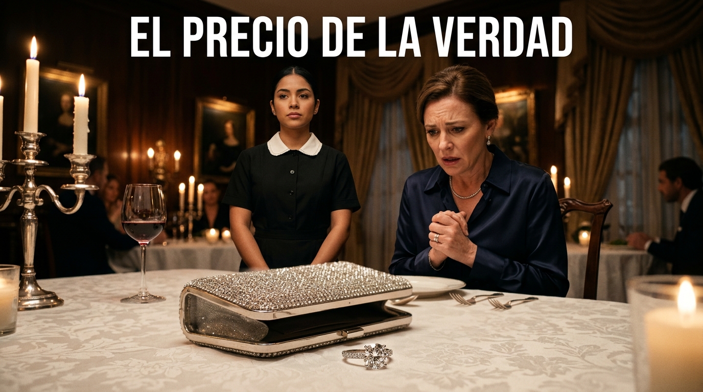 La acusaron de robar una valiosa joya durante la cena, pero un simple bolso reveló la verdad ante todos los invitados.
